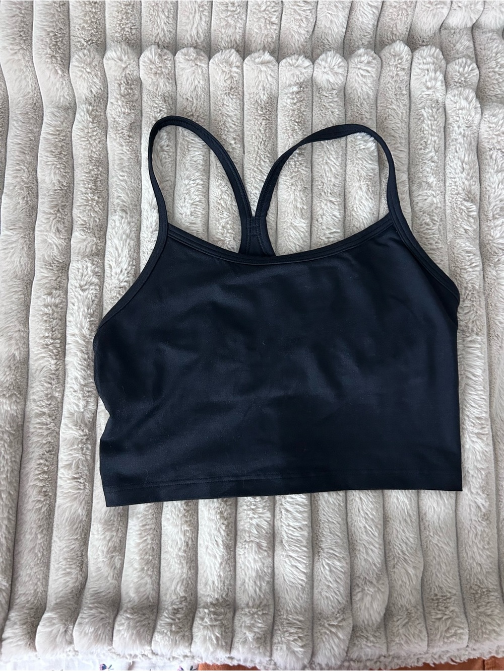 aerie Black Racerback Crop Tank Top